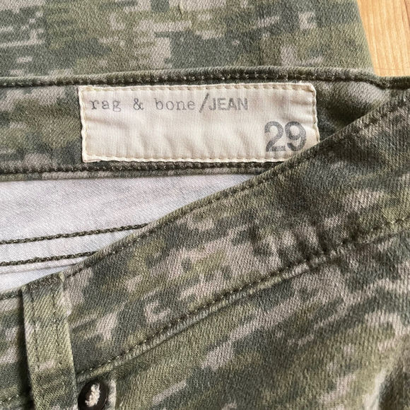 Rag & Bone Jeans Skinny Digital‎ Camo Camouflage USA Made Sz 29 EUC - Picture 7 of 13